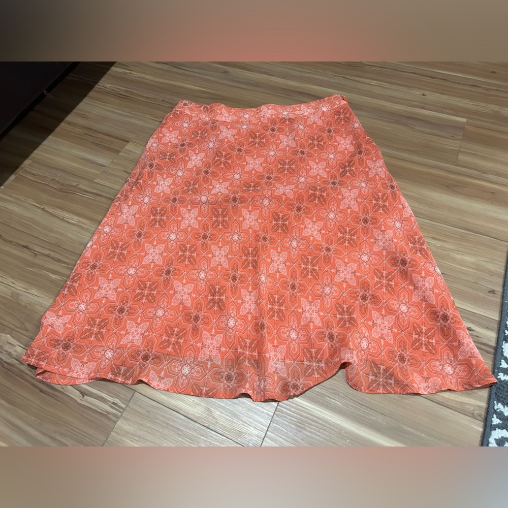 Covington Peach A-Line Knee Length Y2K Casual Skirt Size 16